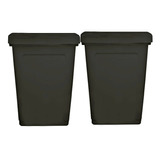 Kit De 2 Tachos De Basura Cesto Tapa Plana 55lts Colombraro