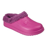 Pantufla Harenna Shaggy Sueco Mujer Peluche Abrigo