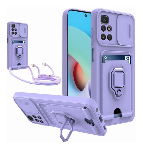 Funda Para Xiaomi Redmi Con Protección De Cámara Y Soporte