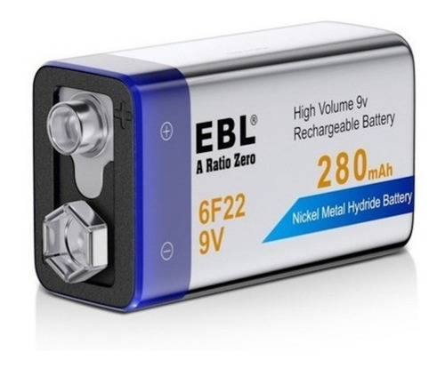 Bateria Ebl 9v Recargables 280mah Original 