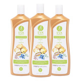 Kit 3 Shampoos Eva Essence Papa Y Linaza 1l Fortalecimiento