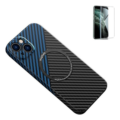 A Funda Magnética De Fibra De Carbono Para iPhone 13 12 11