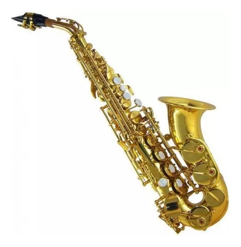  Saxofon Soprano Curvo Laqueado Silvertone C/accesorios