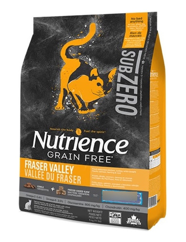 Nutrience Subzero Fraser Valley Para Gatos 2,27 Kg Bolsa