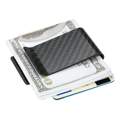 Billetera De Carbono Negro Con Clip Para Billetes, Tarjeta D | Envío gratis