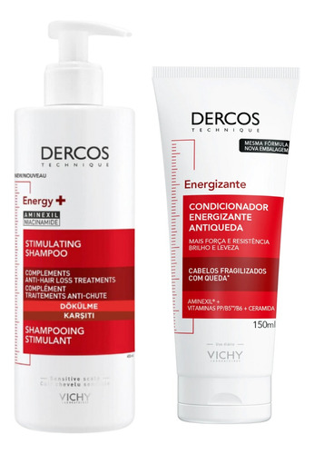 Kit Vichy Dercos Energizante Shampoo 400ml + Condicionador