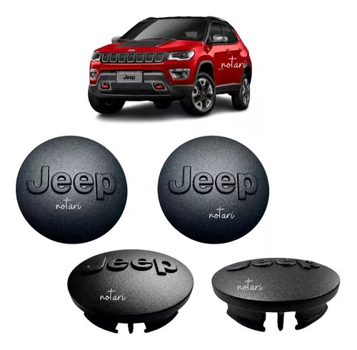 Kit Calotinha Centro Meio Roda Jeep Compass 2016 A 2022 60mm