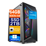 Pc Computador Cpu I5 10400 / Ssd 2tb M2 / 64gb Memória Ddr4