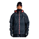 Campera Dc Snow Hombre Aw Vista Negro-gris-rojo Cli