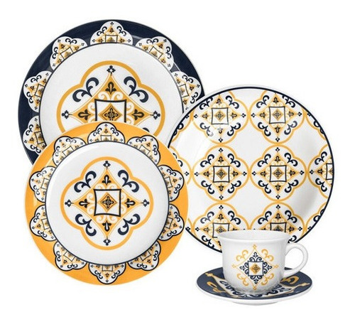 Set Vajilla Juego De Platos Ceramica Oxford 20 Piezas Cc