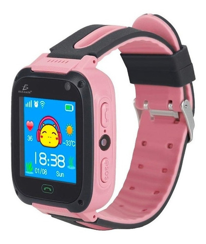 Reloj Inteligente Teléfono Smart Watch Niño Gps Chip Tel Color De La Caja Blanco Color De La Correa Rosa