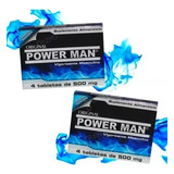 Power Man Vigorizante, Pastilla Azul 8 Tabletas De 500 Mg