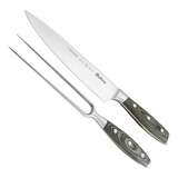 Set Asado 2 Pzs Hudson Cuchillo Tenedor Acero Inoxidable Bz3