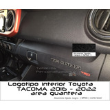 Letras Logotipo Alum Negro Guantera Toyota Tacoma 2016-2023