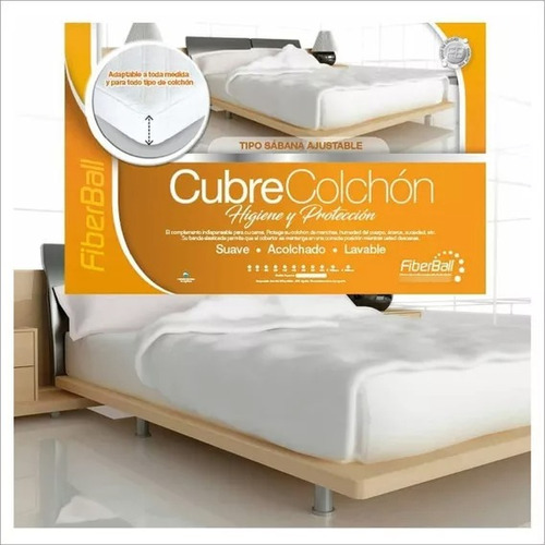 Cubre Colchon Protector 2,00 X 2,00 Tipo Ajustable Fiberball