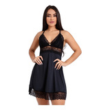 Camisola Sexy C/ Calcinha Camisolas Sensuais Luxo Sem Bojo