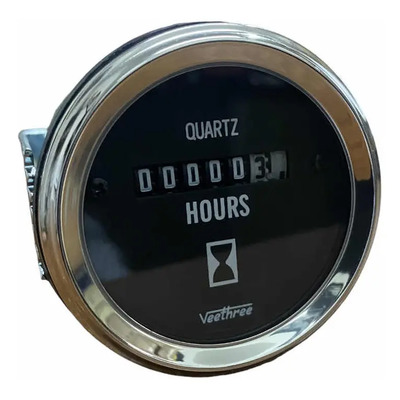Horometro Universal Marca Veethree Quartz 12 Y 24 Volts | Meses sin interés
