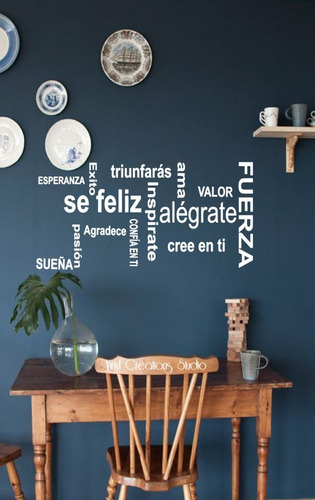 Vinil Decorativo Palabras De Motivación, Para Pared Vidrio