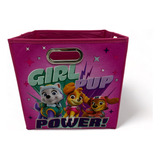 Caja Organizadora De Tela Personajes Color Rosa Paw Patrol