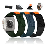 3 Pulseiras Pelicula Para Apple Watch Iwatch 9 8 7 Ultra Se