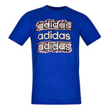 Playera Casual Caballero adidas In7935 Textil Azul