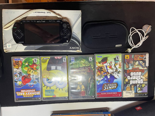 Sony Psp-1000 Com Jogos - Travado - Ótimo Estado