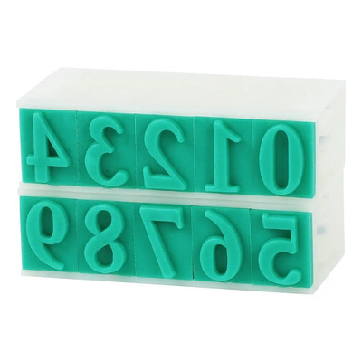 Sello De Goma Dígitos Kit 0-9 Sello Numérico Desmontable