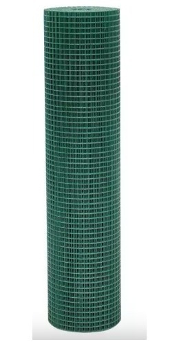 Malla Soldada Plastificada Verde 1/2  Alto 90cm Largo 10mts.