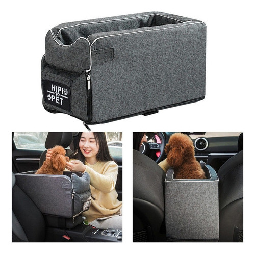 Accesorios De Assento Carro For Cães Cinza Quadrado 1