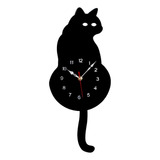 Reloj De Gato Con Forma De Cola Meneante Para Decoración Del