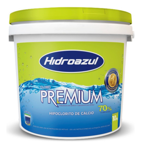 Hipoclorito De Cálcio Concentrado 70% Premium Hidroazul 10kg
