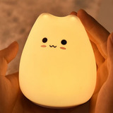 Lampara Gato Neko Pusheen Luz De Noche Kawai Decoracion Color De La Estructura Blanco Color De La Pantalla Blanco