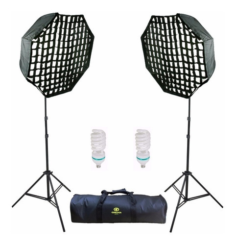 Kit Greika Agata Iii Luz Dupla 270w C/ Softbox 55cm Cor Da Luz 5600k 220v