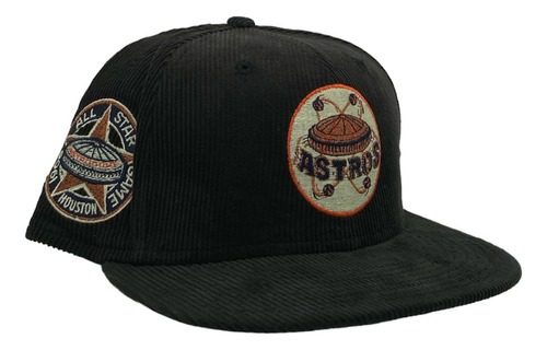 Gorra New Era Houston Astros Negra Gamuza 59fifty Cerrada