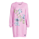 Disney Stitch - Camisón Para Dormir Para Mujer Rosa 