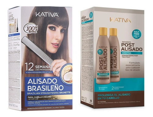 Kit Kativa Alisado+post C.oscur - mL a $169