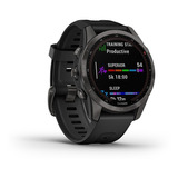 Smartwatch Garmin Fenix 7s Zafiro Solar 010-02539-24 1.2  Caja 42mm De  Polímero Reforzado  Gris Oscuro, Malla  Negra De  Silicona Y Bisel  Gris Oscuro De  Titanio