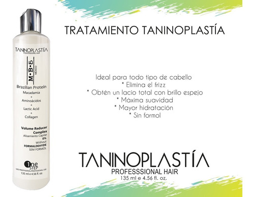 Nanoplastia. Taninoplastia Café Para Alaciado Mb5 De 135ml