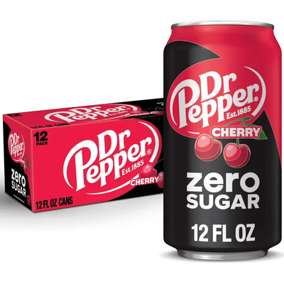 Refresco Dr Pepper Cherry Zero Azúcar 12 Pack Lata 355ml