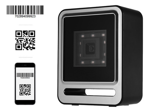 Barcoder Scanner Bar Desktop Omnidireccional 2d Con Escáner