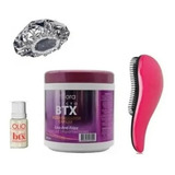 Mascara Btx Liso Anti Frizz + Ampolla Btx + Gorro A+ Cepillo