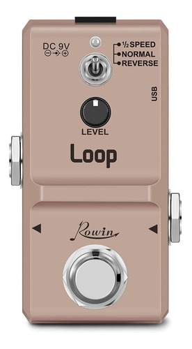 Pedal De Efeito Rowin Nano Loop Ln332s  Rosa