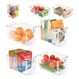 Organizador Refrigerador Cocina Set 8 Contenedores Con Tapa