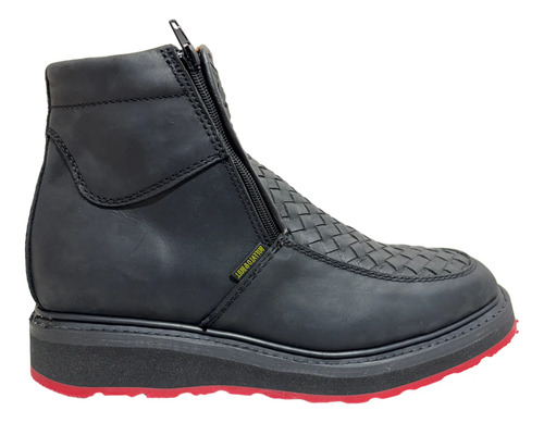 Botín Trabajo Hombre Buffalo & Bull Negro Rojo Petatillo Gom