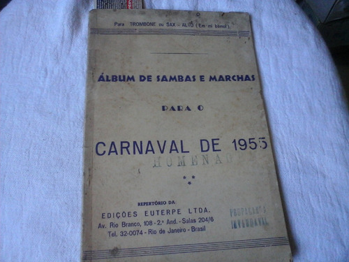 Album De Sambas E Marchas Para Carnaval De 1955  