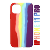 Capa Capinha Case Aveludada Arco-íris P/ iPhone 11 Pro 5.8