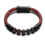 Pulsera De Cuero Ojo Rojo And Black Hombre Masculina 2022