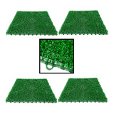 Kit 20 Grama Verde Artificial Resistente A Sol E Chuva 20