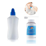 Frasco Para Lavagem Nasal 250ml + Soro Limpeza Nariz 100g 