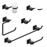 Accesorios Hidromet Geometry Black Kit De 6 Piezas Negro